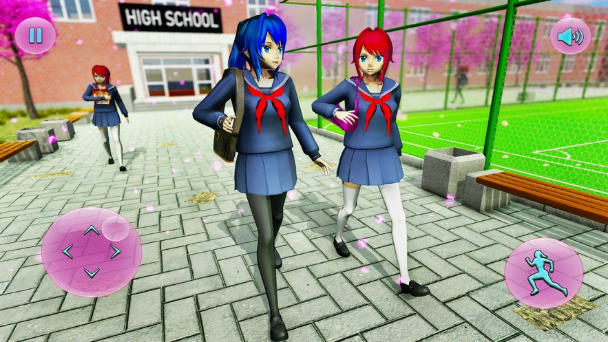 动漫学校3D女孩模拟器游戏中文版图片1