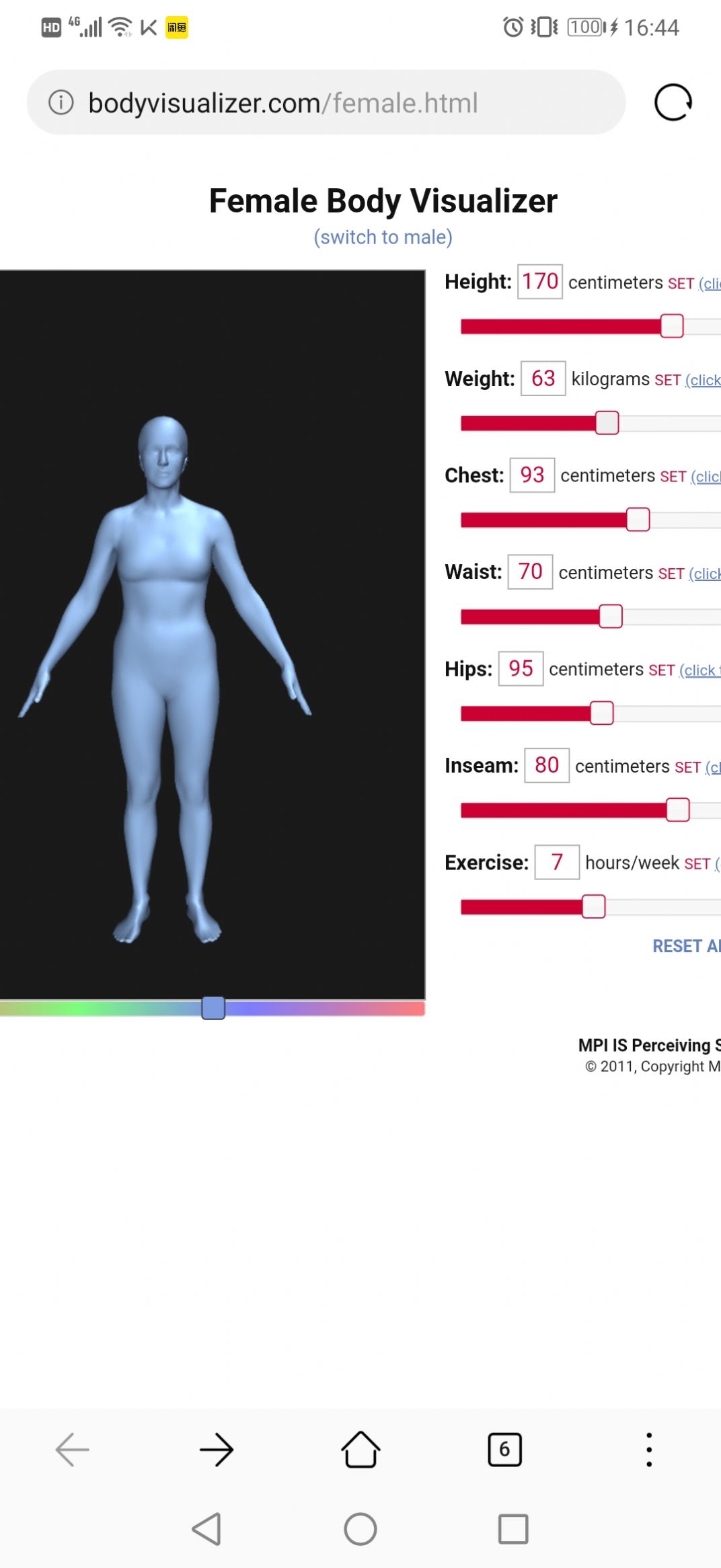 女性身体可视化修身工具中文网页版（bodyvisualizer）图3: