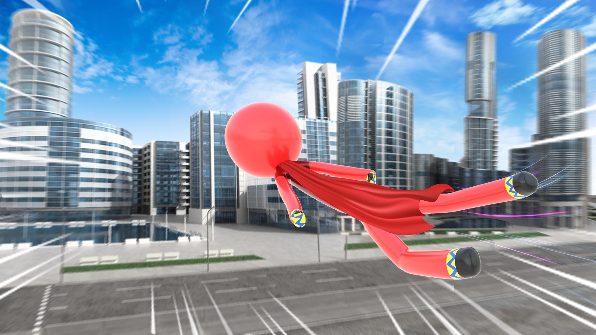 火柴人飞行战士游戏中文版（stickman flying hero）图片1