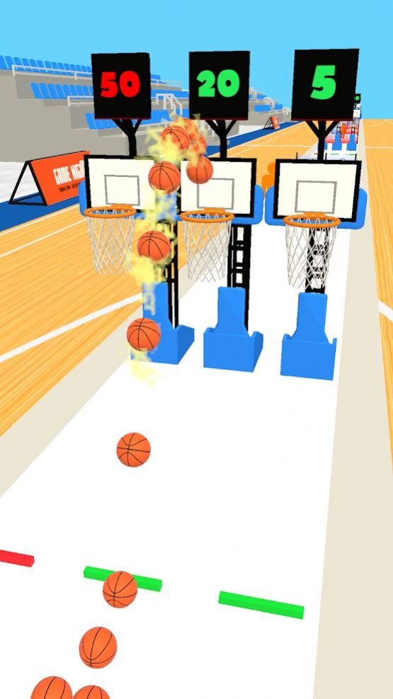 篮球障碍赛游戏最新版（Basketball Hoops）图1: