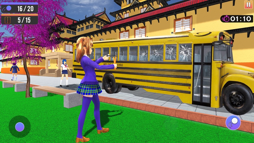 动漫女孩生活高中3D游戏免费版图1: