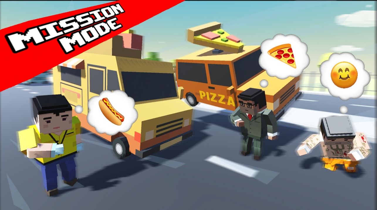 疯狂之路快餐车游戏手机版（Crazy Road Fast Food Truck）图3: